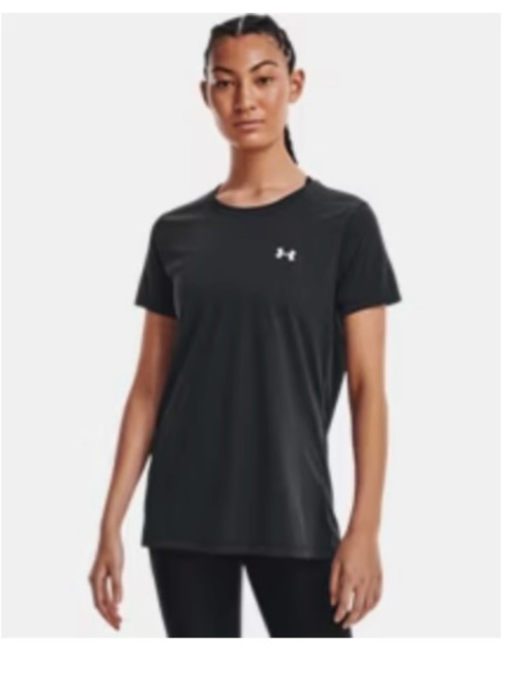 Under Armour Black Short-Sleeve Performance Tee with Small Logo
